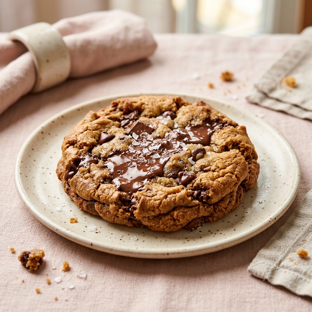 Classic Chocolate Chip Cookie with molten chocolate chunks